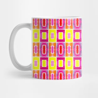 Colorful Geometric Cubes Pattern Mug